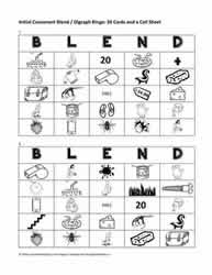 Digraph and Blend Bingo Cards 7-8